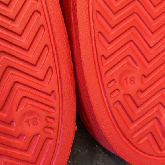 Men adidas cloudfoam red white slides sandals shoes size 18 - new without tags - Picture 9 of 12